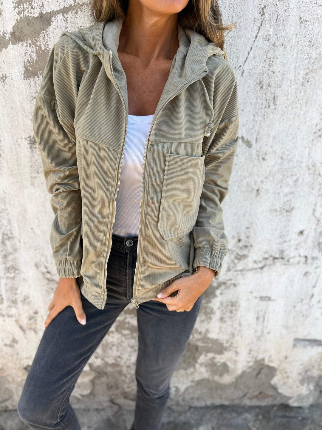Adeline | Casual hoodie met rits