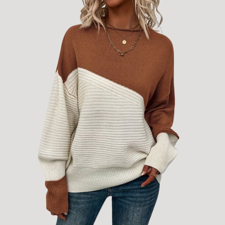 Maglione oversize lavorato a maglia da donna, stile invernale accogliente