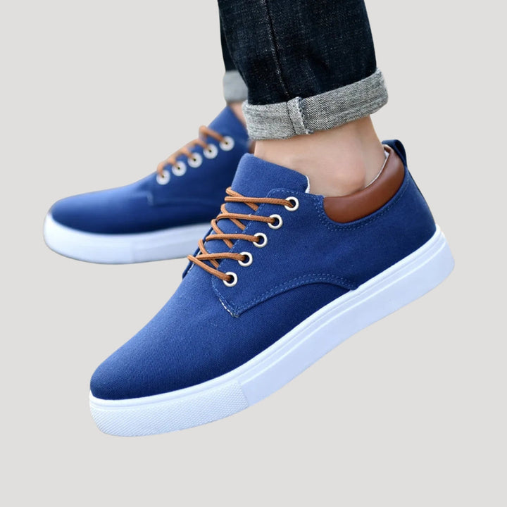 Scarpe da ginnastica smart casual in tela con lacci da uomo