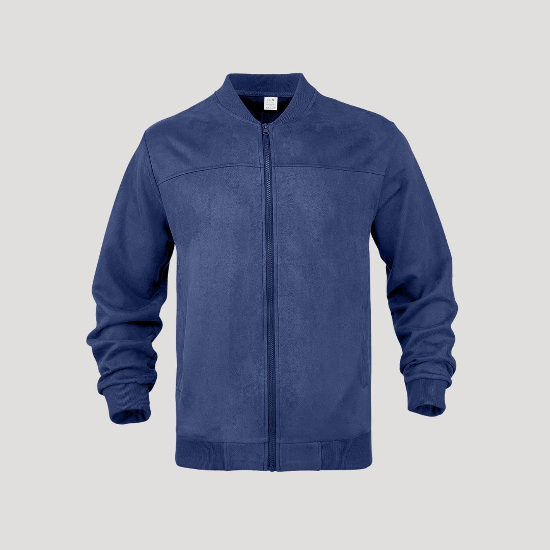 Giacca bomber harrington leggera in suede da uomo