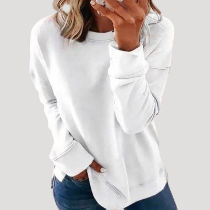 Maglione felpa oversize da donna con maniche lunghe