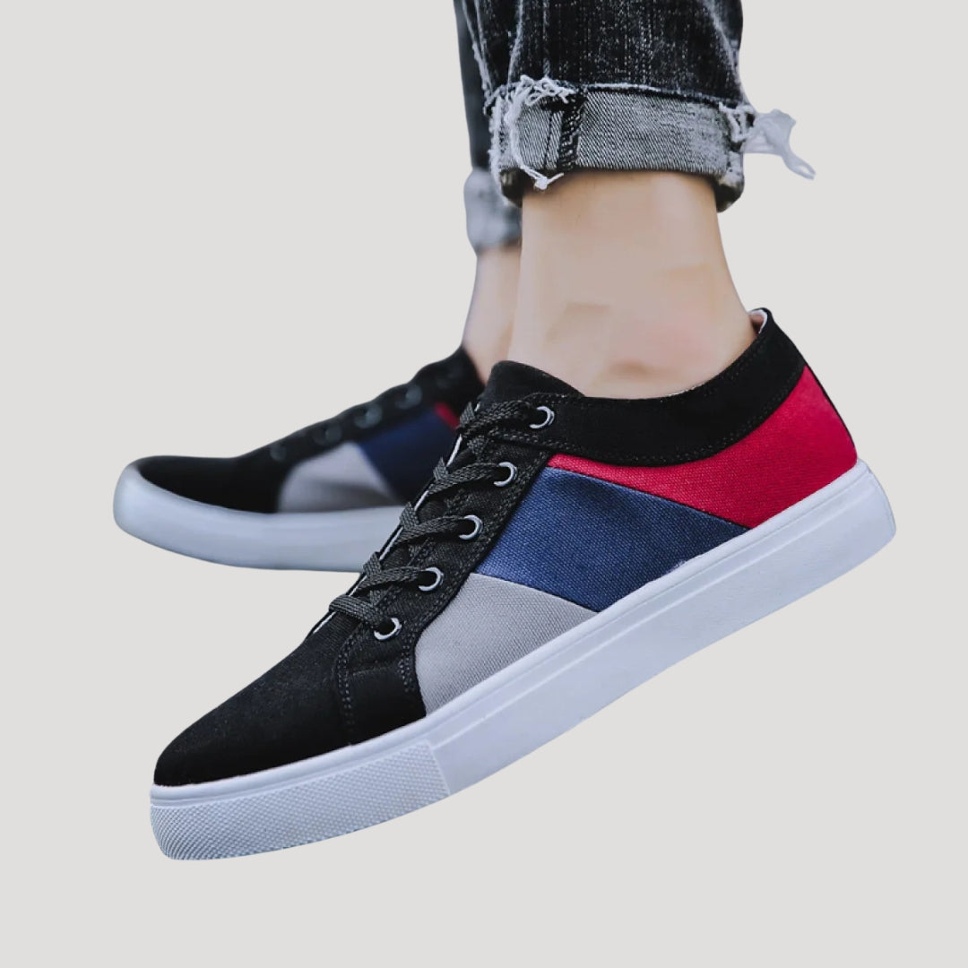 Scarpe da ginnastica smart casual in tela con lacci da uomo