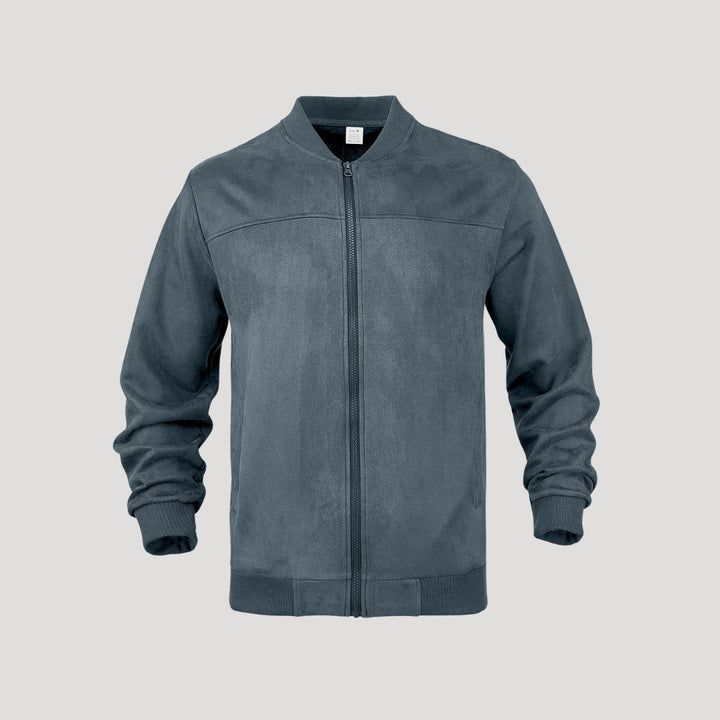 Giacca bomber harrington leggera in suede da uomo