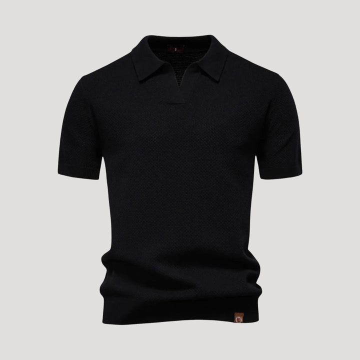 Polo a maniche corte in maglia testurizzata da uomo