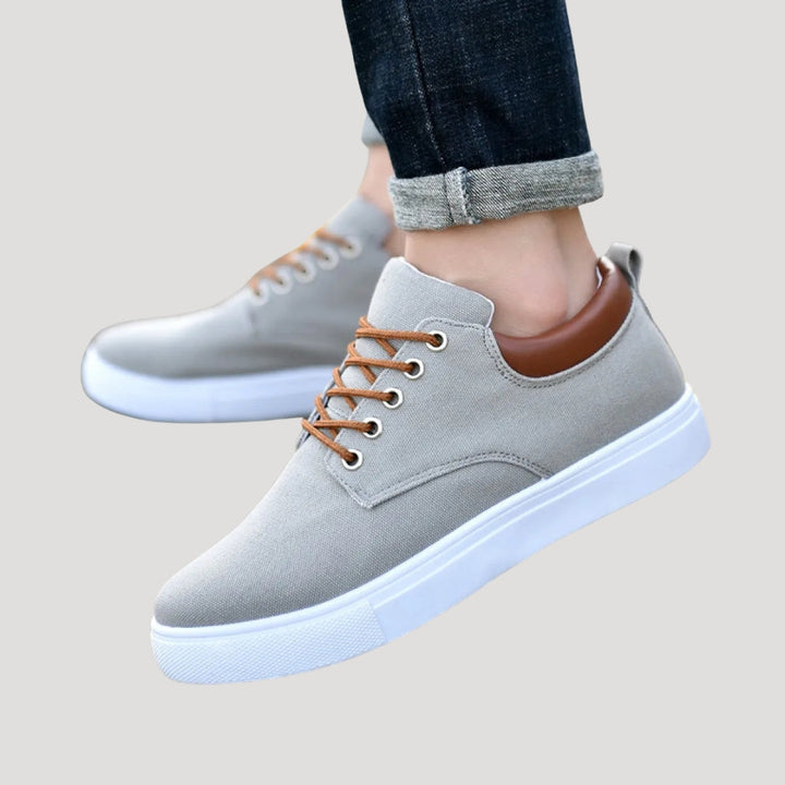 Scarpe da ginnastica smart casual in tela con lacci da uomo