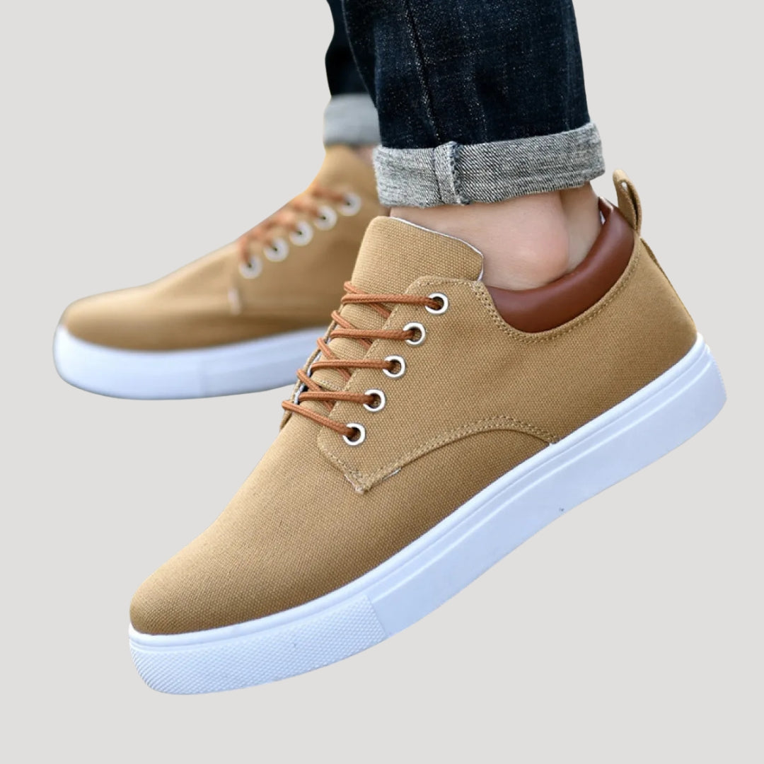Scarpe da ginnastica smart casual in tela con lacci da uomo