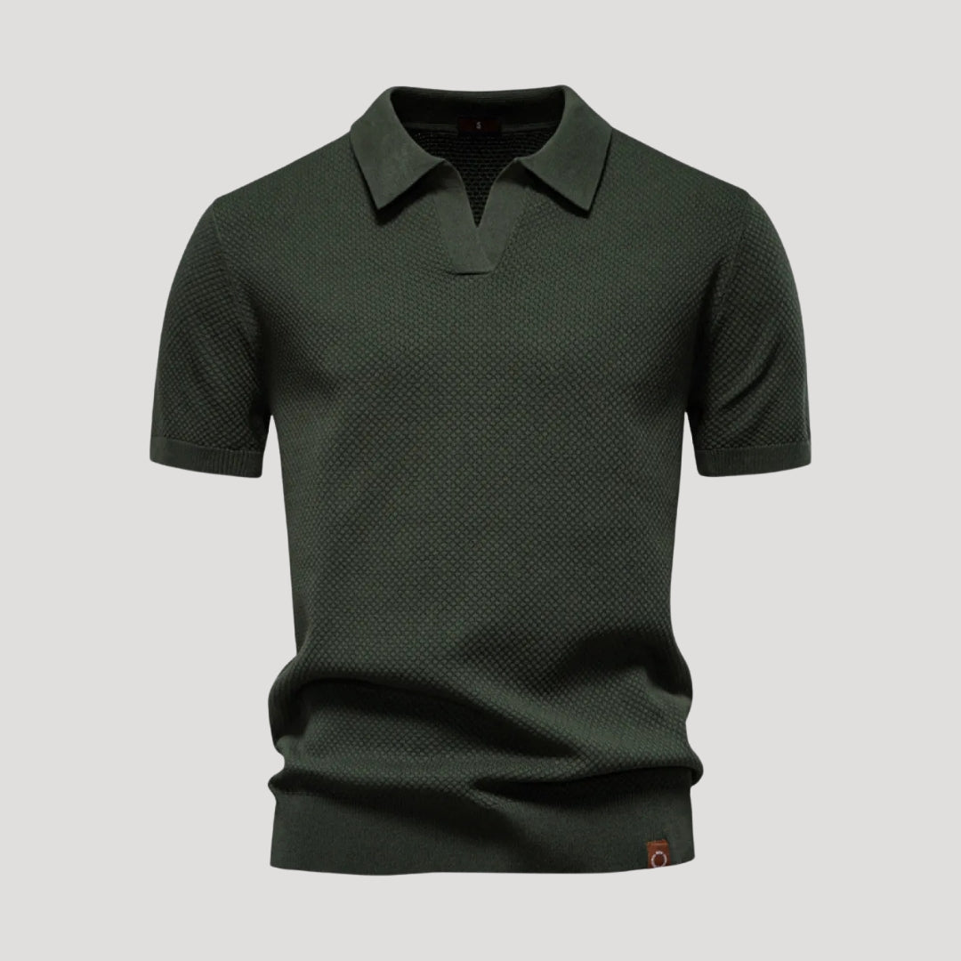 Polo a maniche corte in maglia testurizzata da uomo