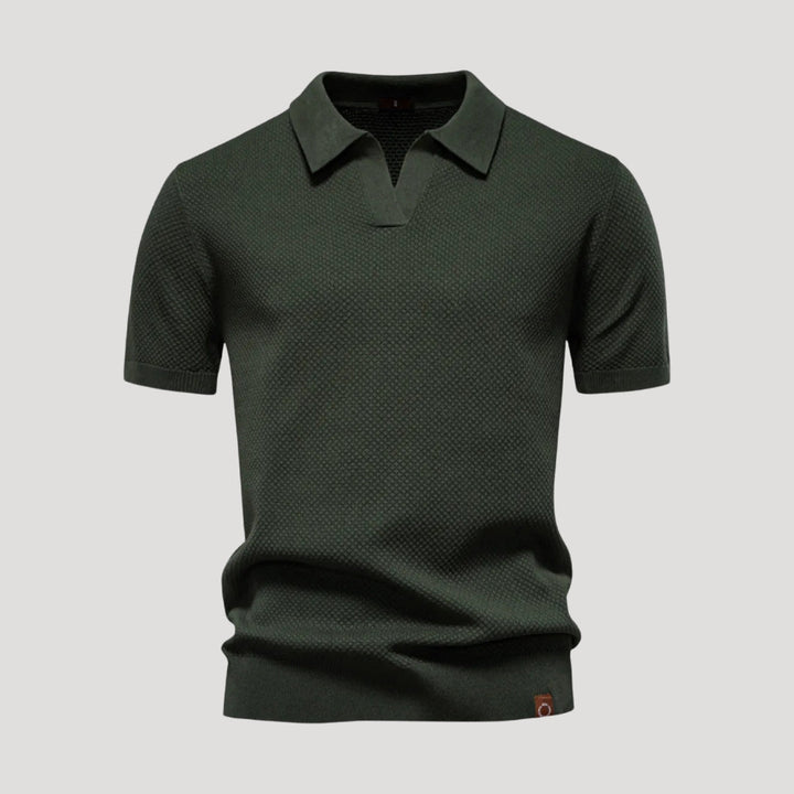 Polo a maniche corte in maglia testurizzata da uomo