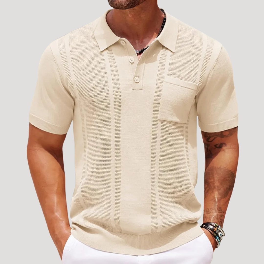 Polo a maniche corte in maglia testurizzata da uomo