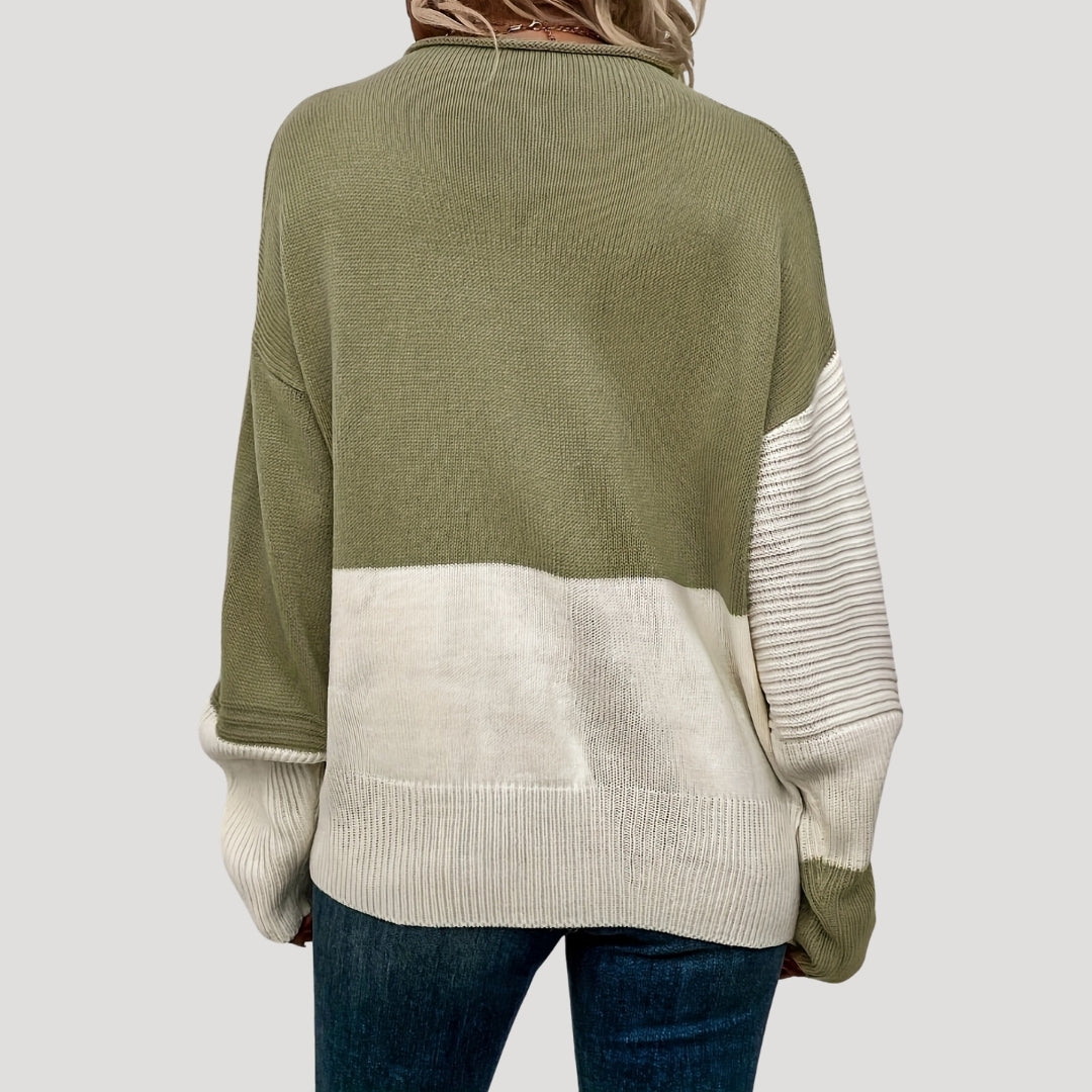 Maglione oversize lavorato a maglia da donna, stile invernale accogliente