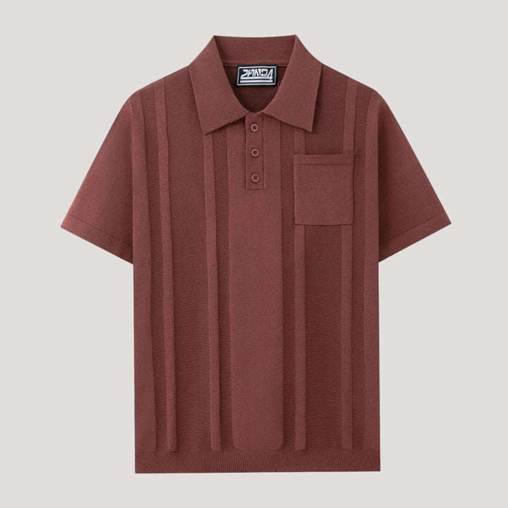 Polo a maniche corte in maglia testurizzata da uomo