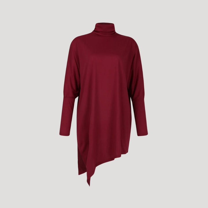 Maglione lungo tunica da donna – stile collo alto