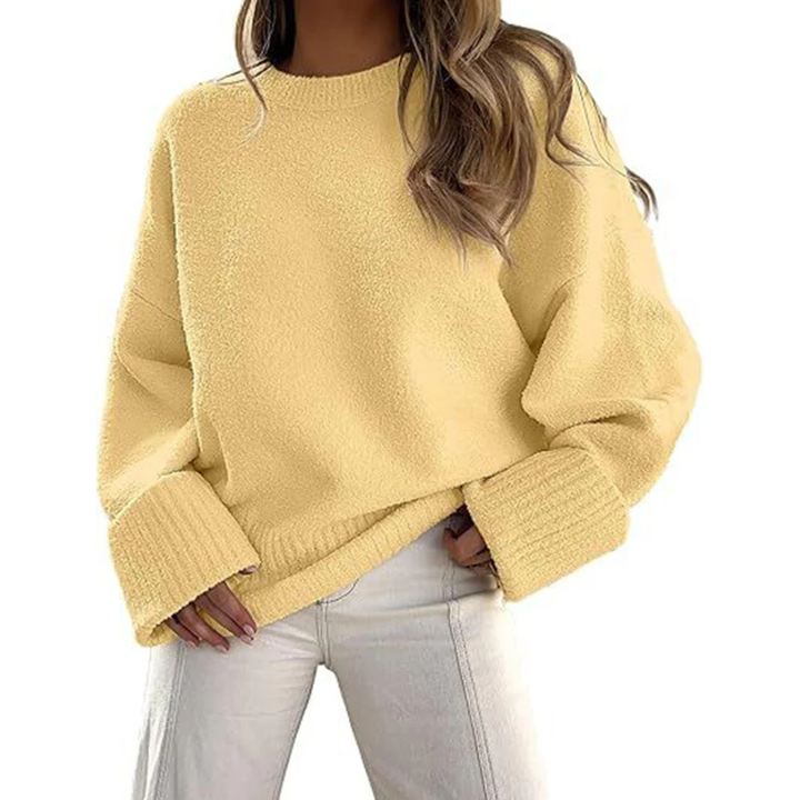 HALEY™ - Cozy Oversized Fuzzy Knit Pullover Sweater