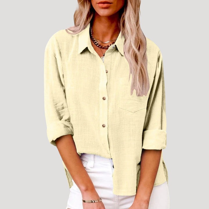 Camicia lunga oversize in lino per donna