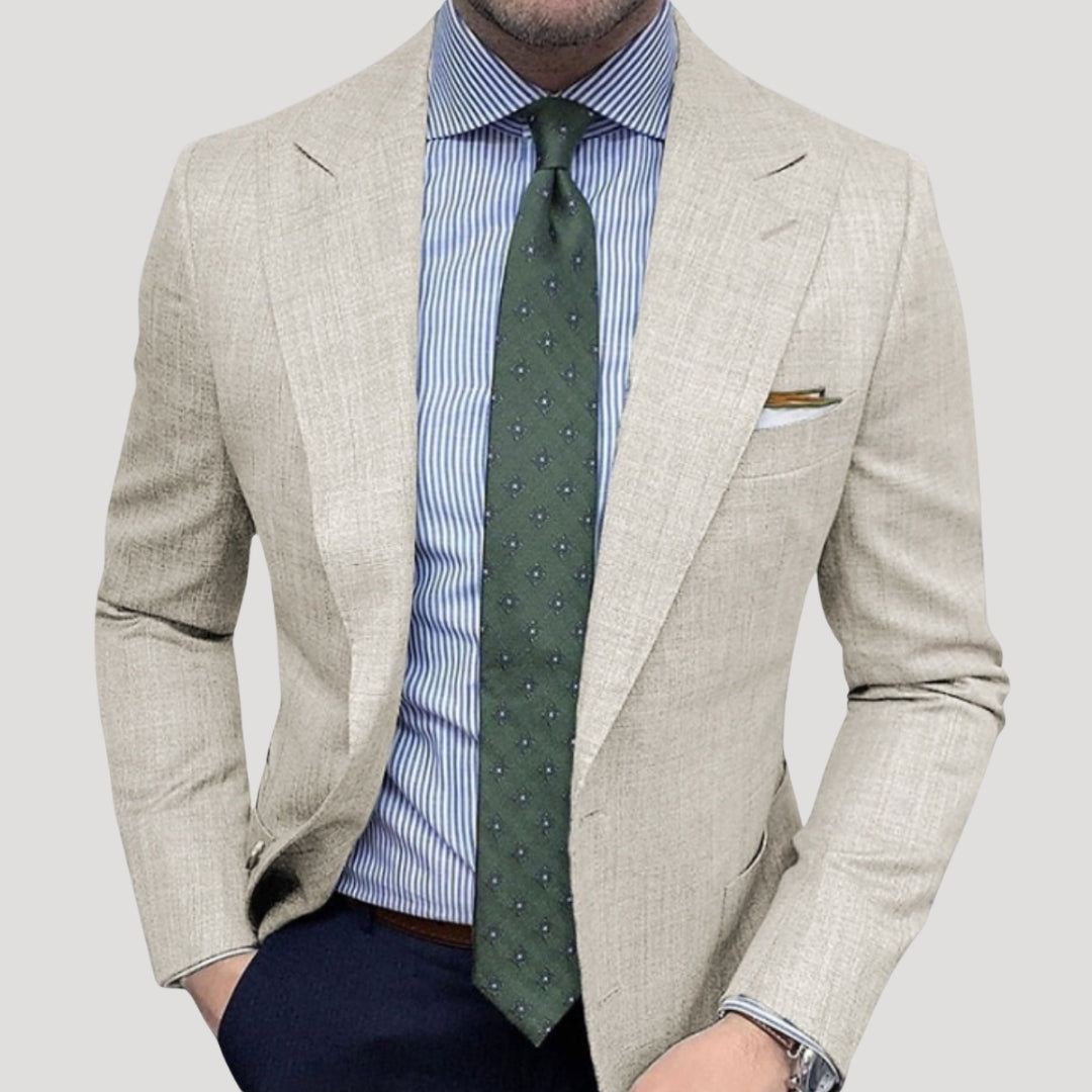 Giacca blazer leggera da uomo con texture casual