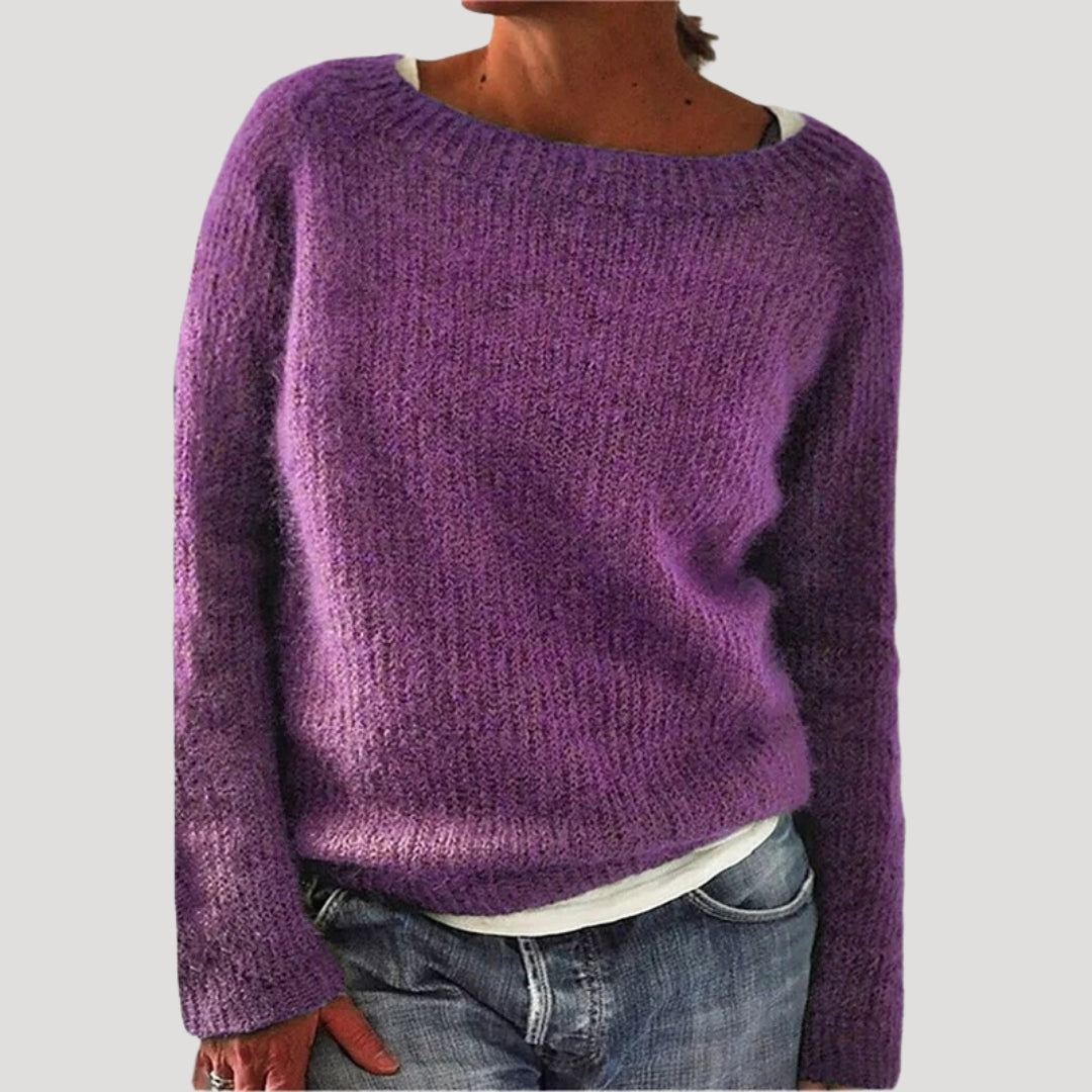 Maglione oversize lavorato a maglia da donna in morbido filato invernale