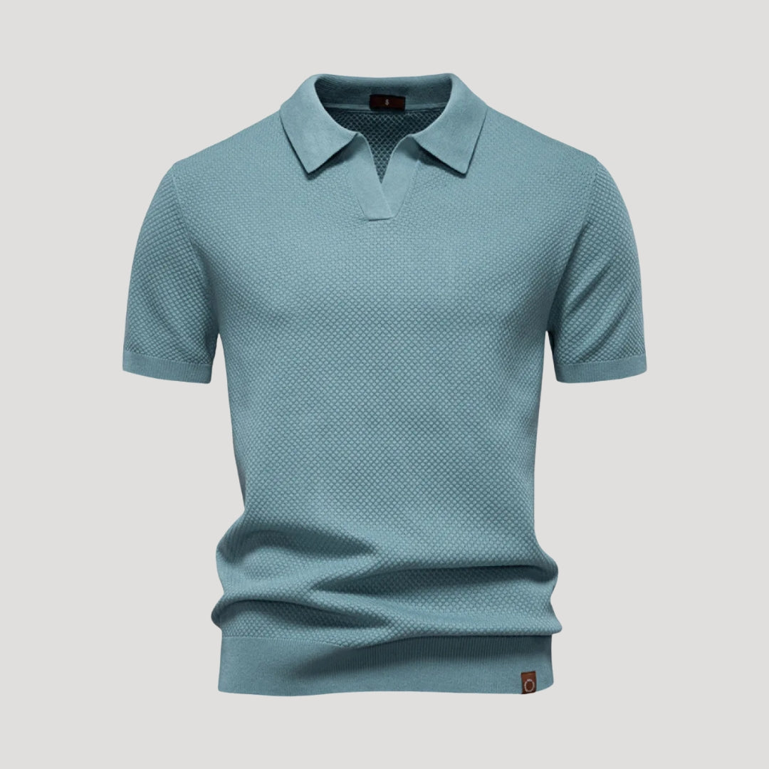 Polo a maniche corte in maglia testurizzata da uomo