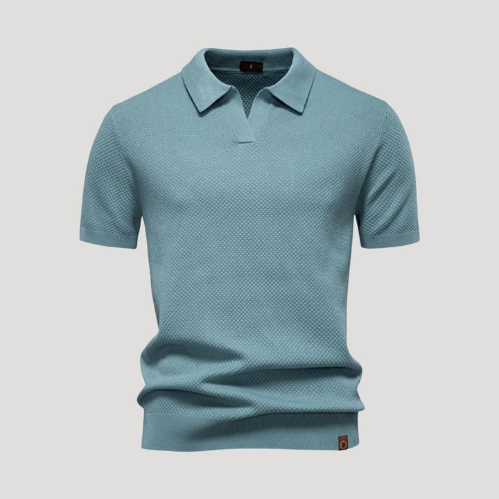 Polo a maniche corte in maglia testurizzata da uomo