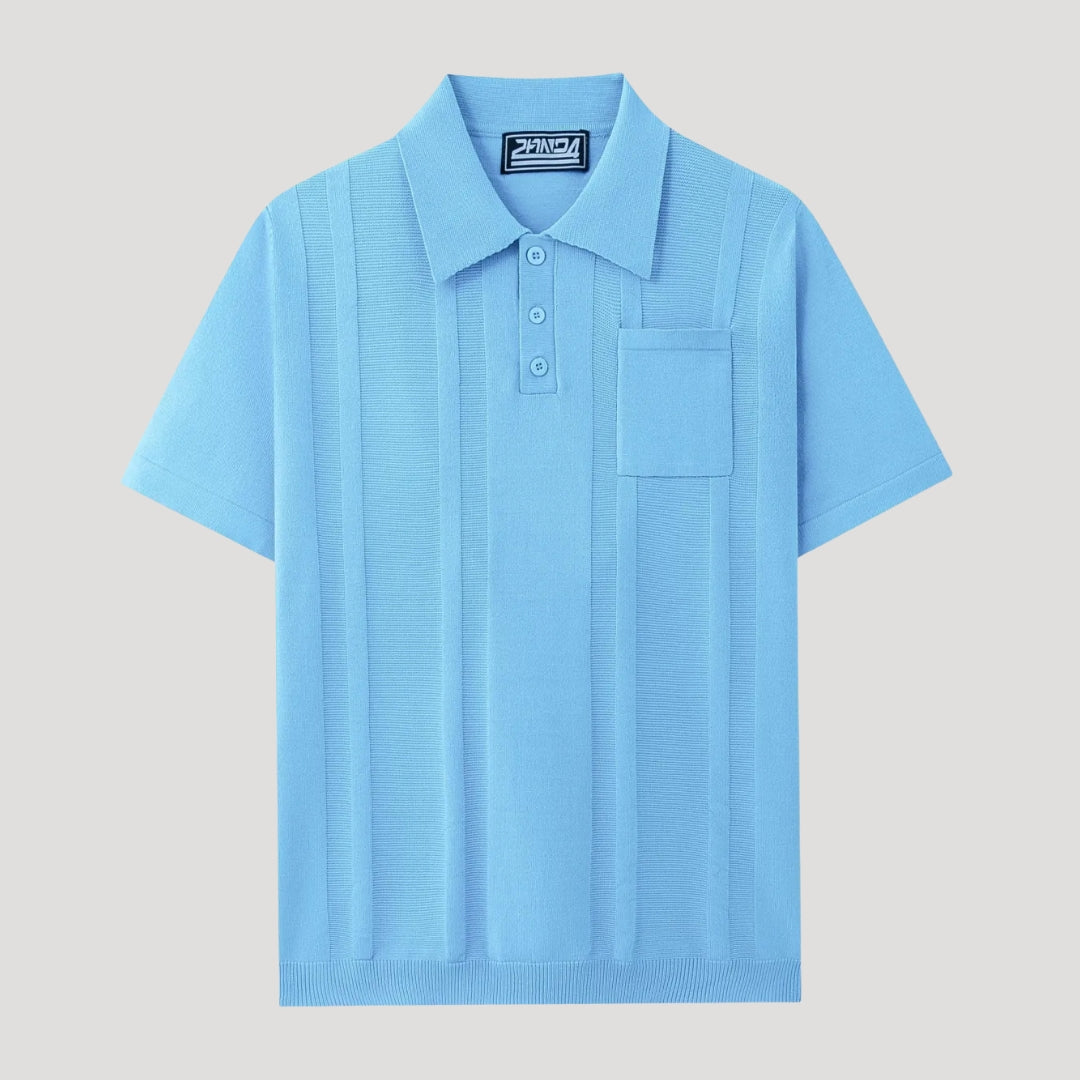 Polo a maniche corte in maglia testurizzata da uomo