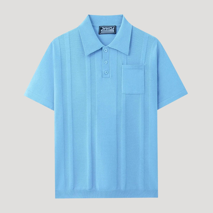Polo a maniche corte in maglia testurizzata da uomo