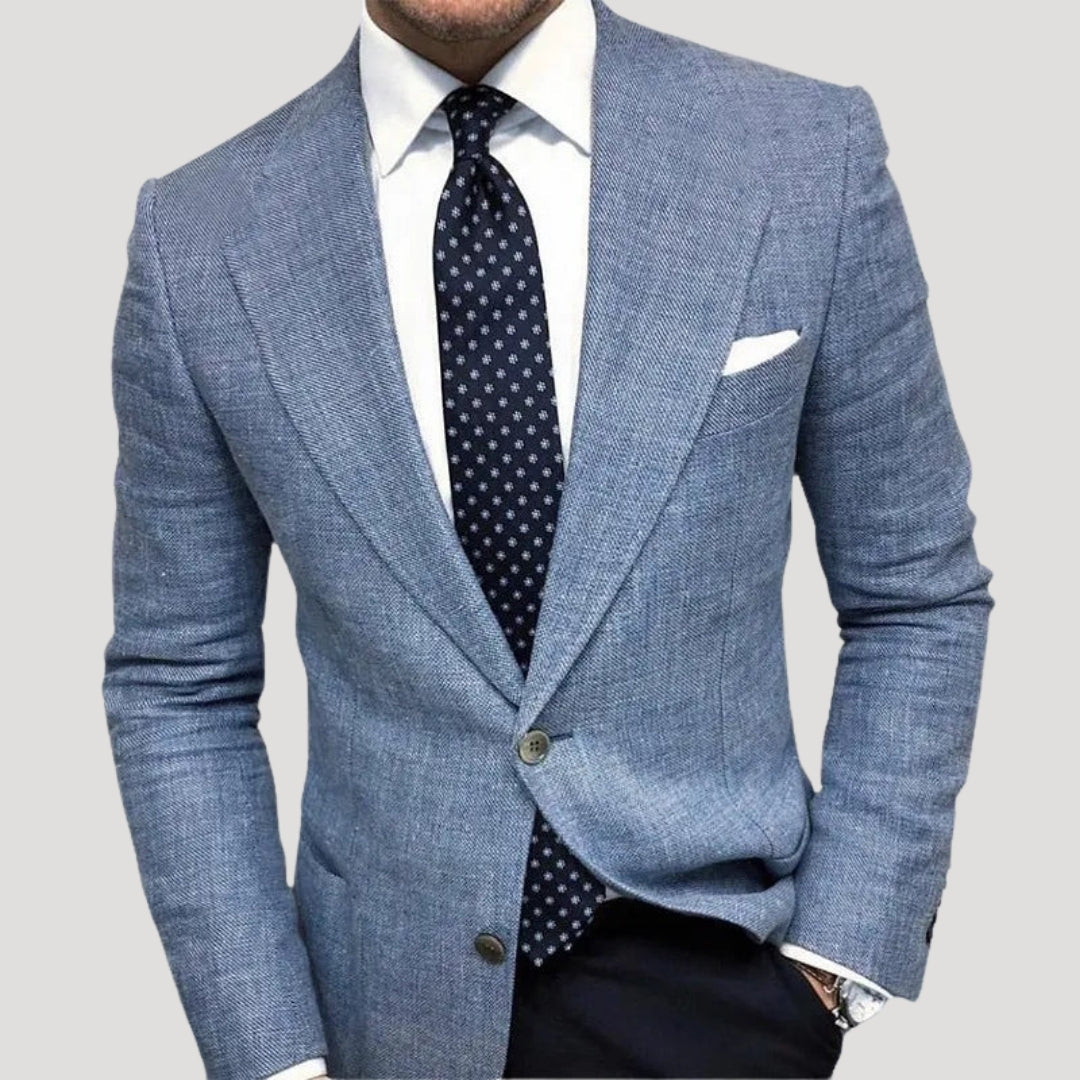 Giacca blazer leggera da uomo con texture casual
