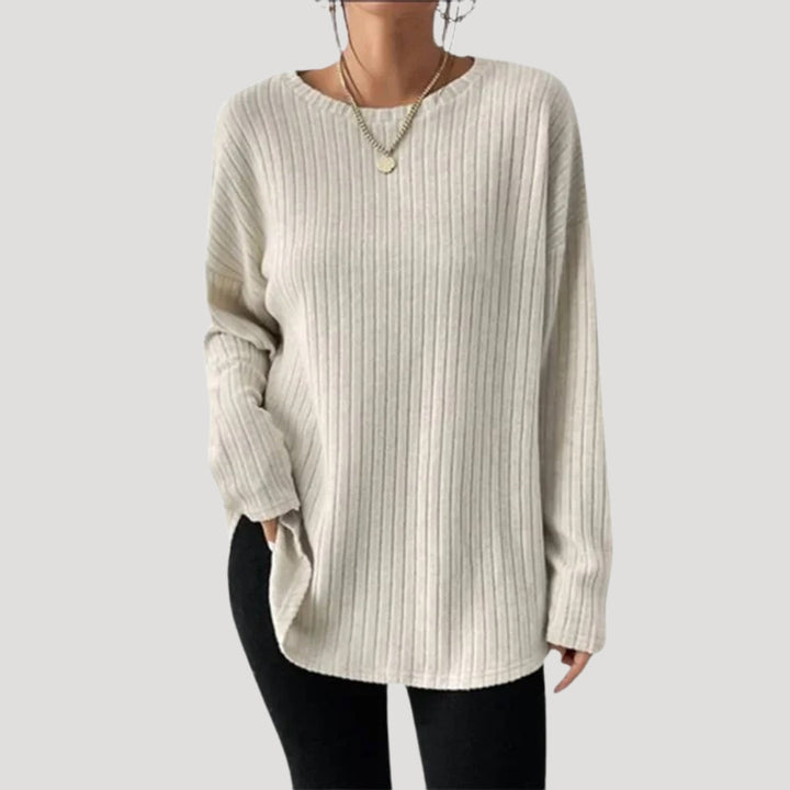 Maglione a maglia oversize a coste da donna