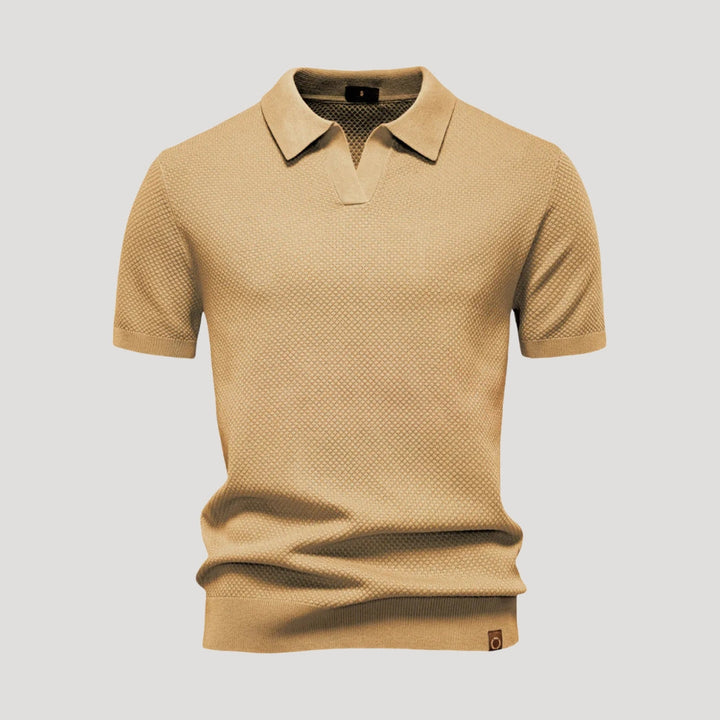 Polo a maniche corte in maglia testurizzata da uomo