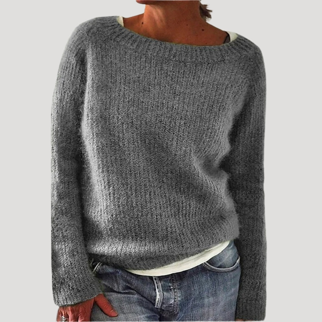 Maglione oversize lavorato a maglia da donna in morbido filato invernale