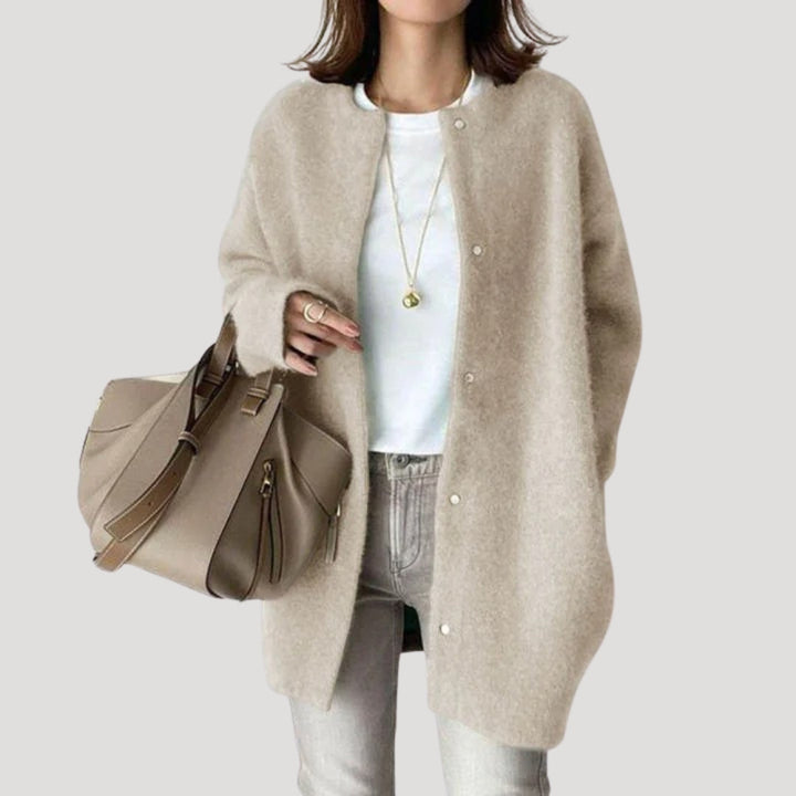 Cardigan lungo in lana per donna
