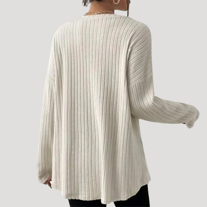 Maglione a maglia oversize a coste da donna