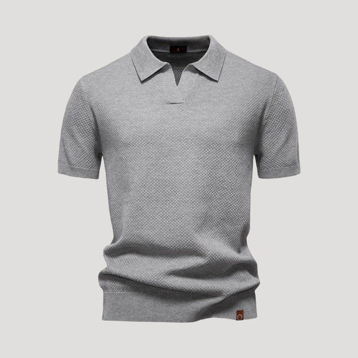 Polo a maniche corte in maglia testurizzata da uomo