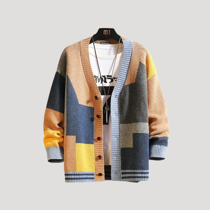 Cardigan donna lavorato a maglia chunky – maglione con bottoni
