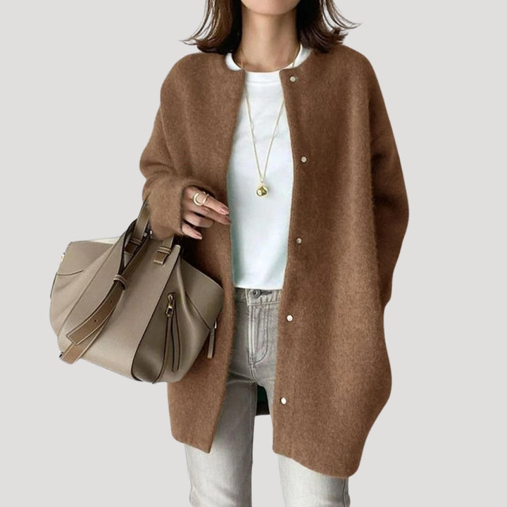 Cardigan lungo in lana per donna