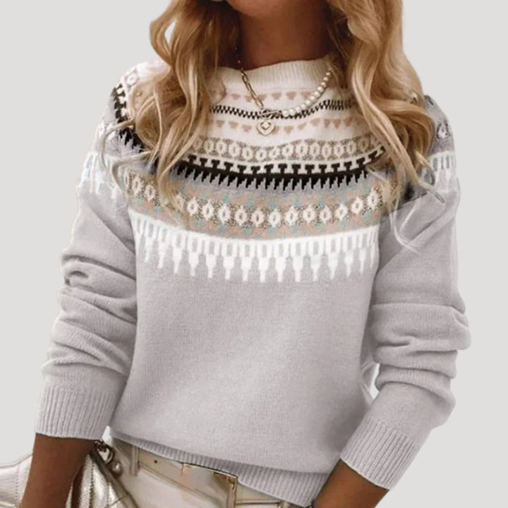 Maglione di Natale lavorato a maglia da donna con design Fair Isle