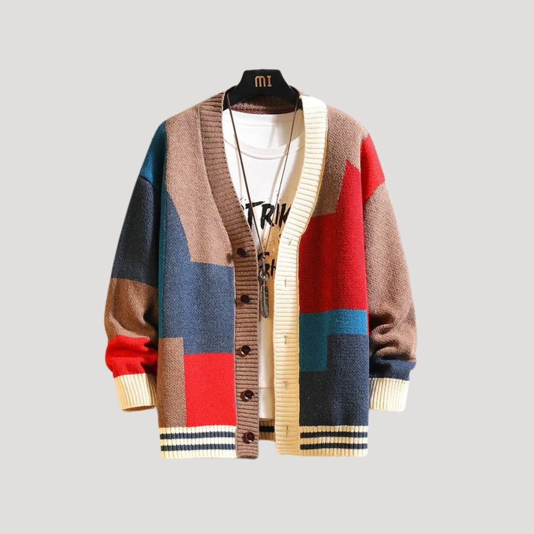 Cardigan donna lavorato a maglia chunky – maglione con bottoni