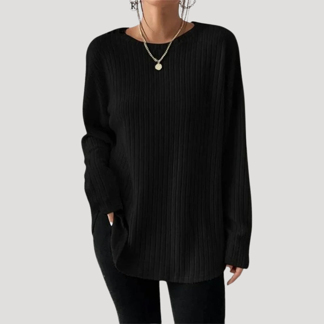 Maglione a maglia oversize a coste da donna