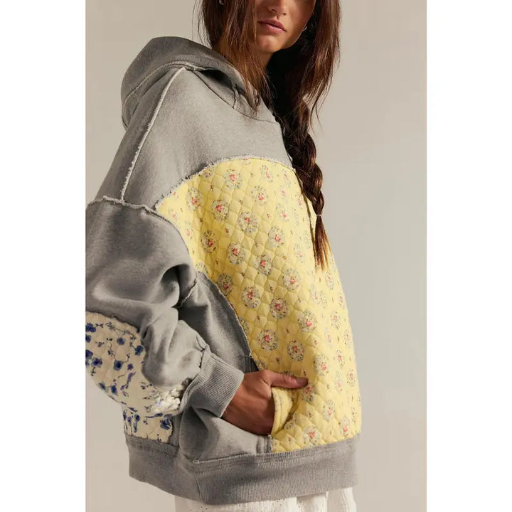 EMILY™ - Oversized Patchwork Embroidered Hoodie with Pockets