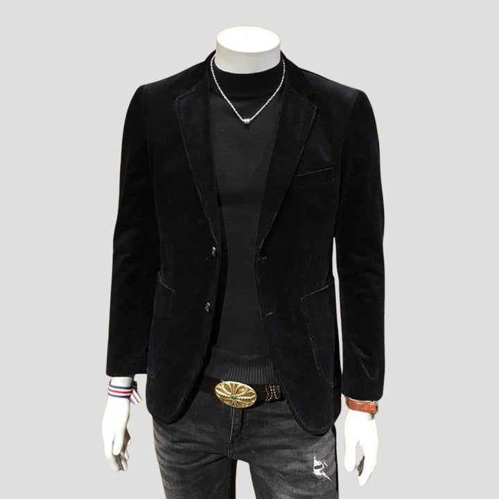 Giacca blazer tailored in corduroy per uomo a un bottone
