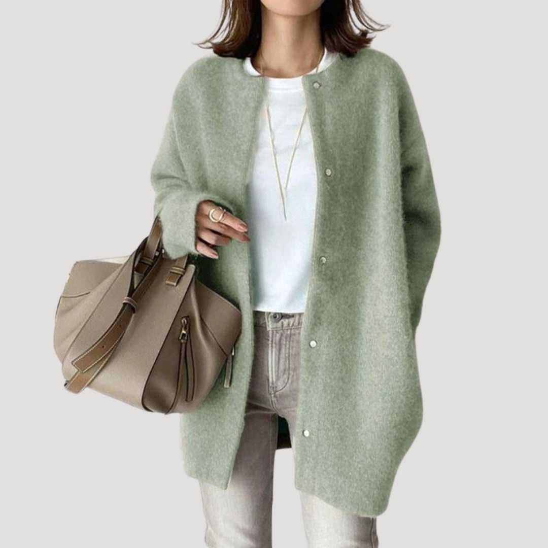 Cardigan lungo in lana per donna