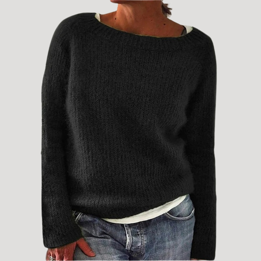 Maglione oversize lavorato a maglia da donna in morbido filato invernale