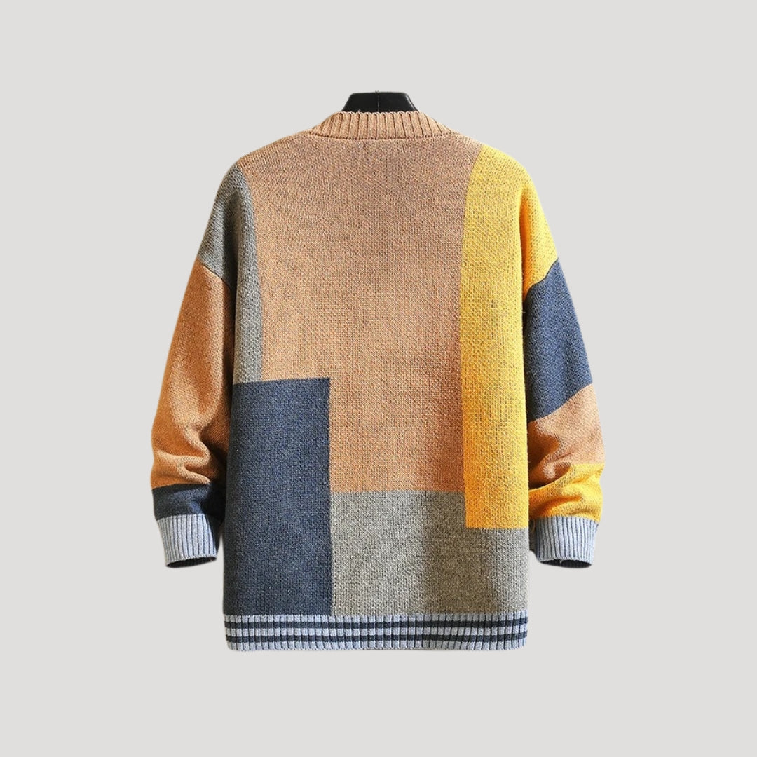 Cardigan donna lavorato a maglia chunky – maglione con bottoni