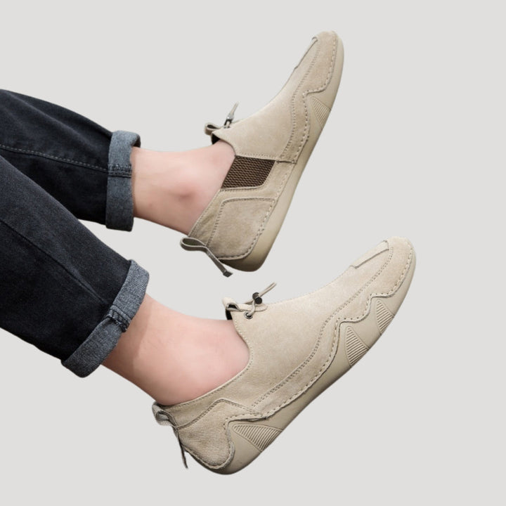 Mocassini in suede da uomo slip-on per la guida