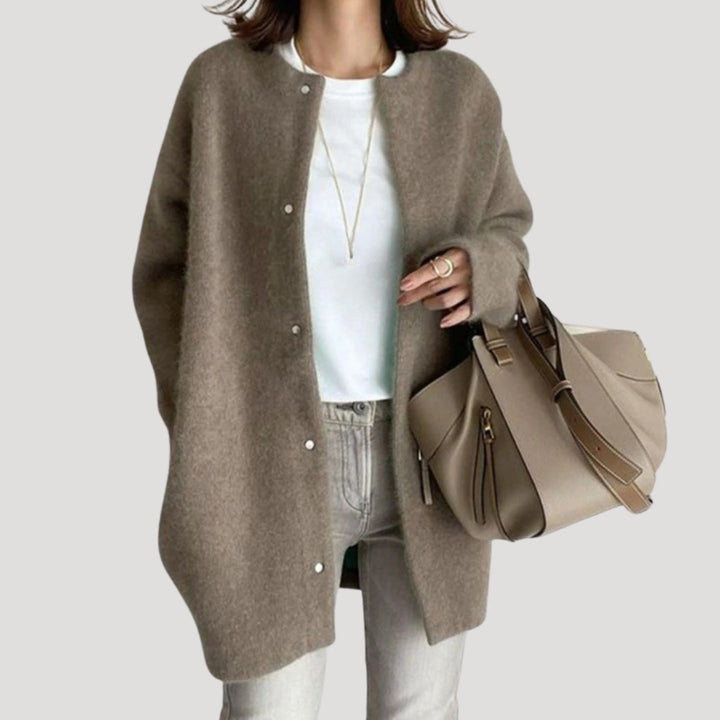 Cardigan lungo in lana per donna