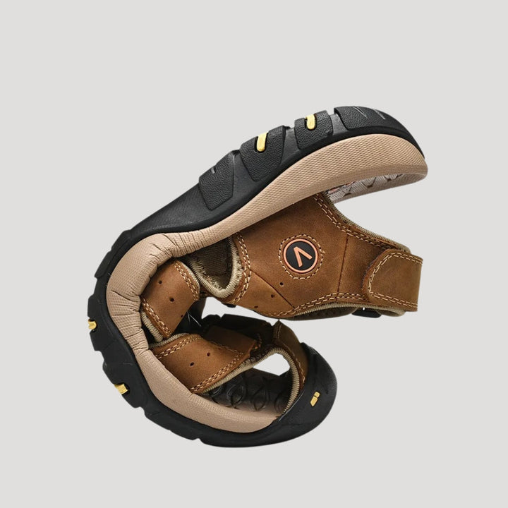 Sandali da escursionismo da uomo con punta chiusa, regolabili per attività all'aperto