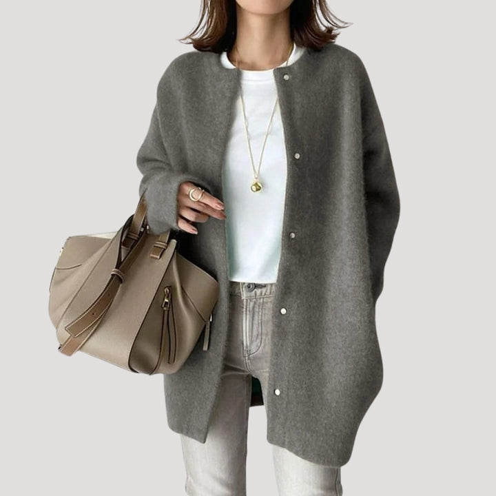 Cardigan lungo in lana per donna