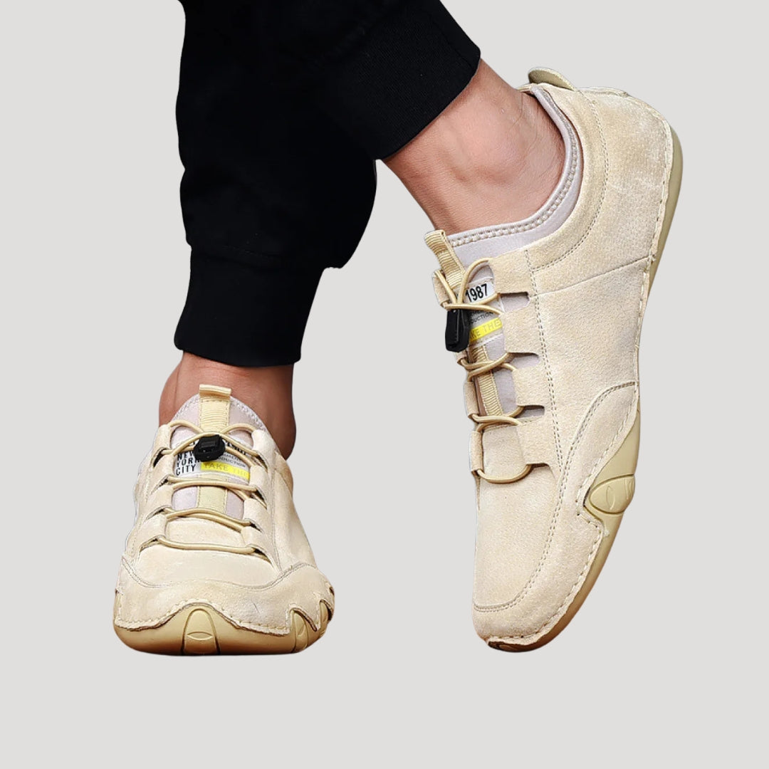 Scarpe casual in suede da uomo con lacci