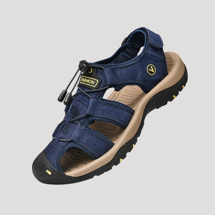 Sandali da escursionismo da uomo con punta chiusa, regolabili per attività all'aperto