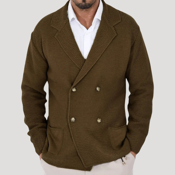 Blazer da uomo in maglia leggera smart casual