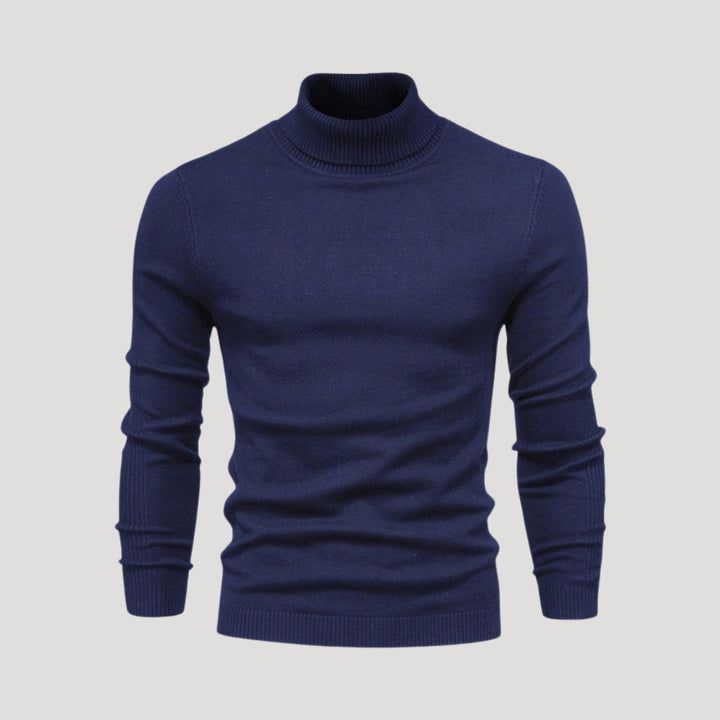Maglione a collo alto da uomo – classico maglione a maglia