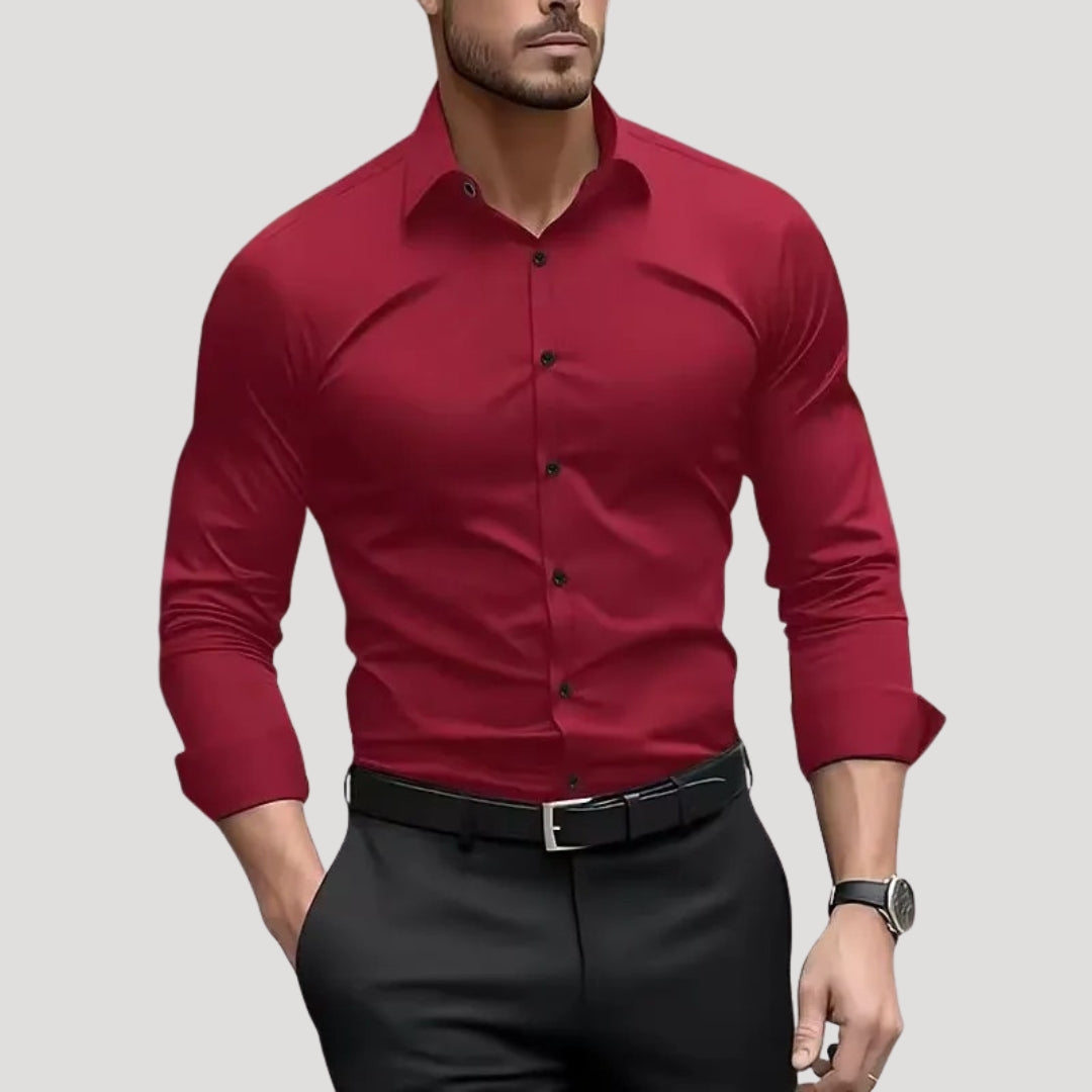 Camicia formale a maniche lunghe slim fit da uomo